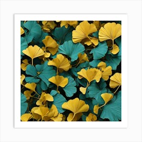 Tropical leaves of ginkgo biloba 13 Art Print