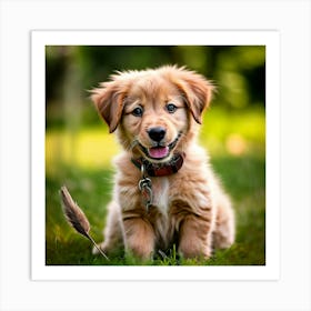 Golden Retriever Puppy Art Print