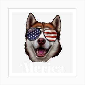 Hot Trend Merica Siberian Husky Dog Lover Men Women Kids 60 Art Print