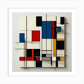  Bauhaus Midcentury Abstract AI  Art Print