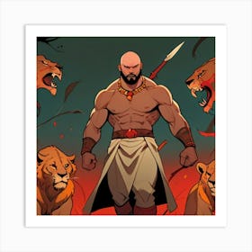 King Of Lions Art Print