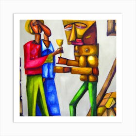 An Cubism Poor People Art Print