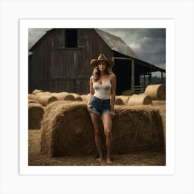 Hay Bales Art Print