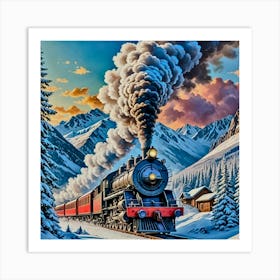 Train In The Snow 1 Art Print