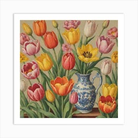 Tulips In A Vase 1 Art Print