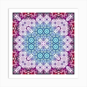 Ethnic Pattern Pink And Purple 1 Art Print