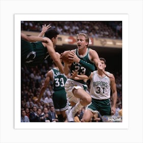 Larry Bird AI Art Print