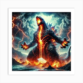 Super Kaiju Cataclysmic Roar Art Print