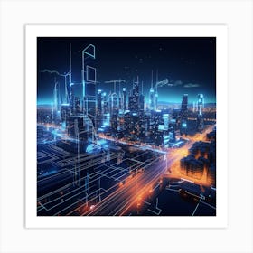 Futuristic Cityscape 7 Art Print