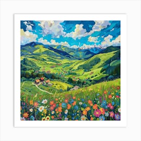 Valley Of Flowers 1 Art Print