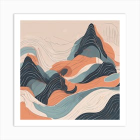 Abstract Line Art Prints and Posters 2 Art Print