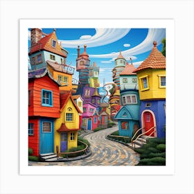 Colorful Houses 1 Art Print