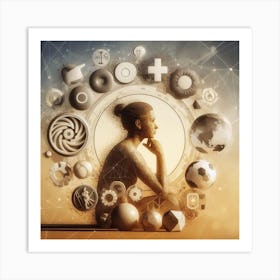 Woman Meditating Art Print