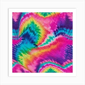 Tie-dye waves, pink Art Print