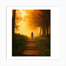 Man On A Path Art Print