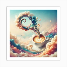 Coffee And Clouds 3 Art Print