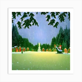 Christmas Village Art Print