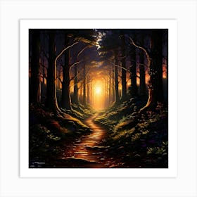 Path In The Woods 5 Art Print