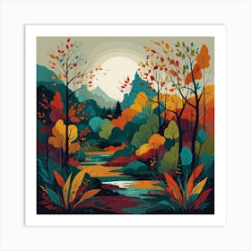 Autumn Forest 14 Art Print