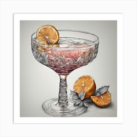 Cocktail Glass Art Print