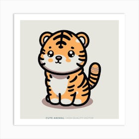 Cute Animal Tiger 1 Art Print