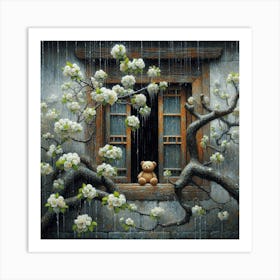 Teddy Bear In The Rain 8 Art Print