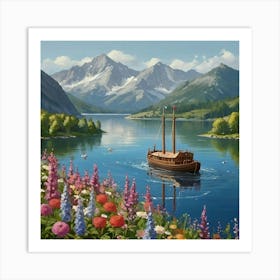 Swedish Lake Art Print