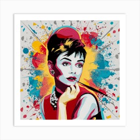 Audrey Hepburn Pop Art (10) Art Print