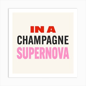 Champagne Supernova Square Art Print