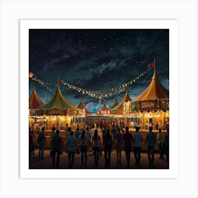 Night At The Carnival Art Print