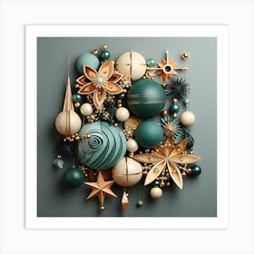 Christmas Ornaments 5 Art Print