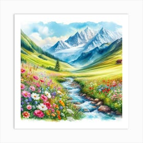 Valley Of Flowers 1 Art Print