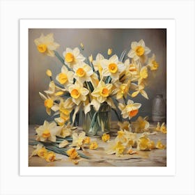 Daffodils Flowers 1 Art Print