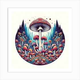 Magic Mushrooms 1 Art Print