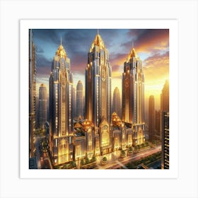 Dubai Skyline 1 Art Print