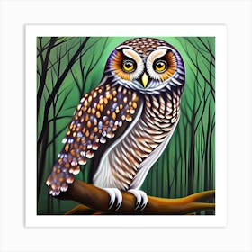 Forest Owl Art Print