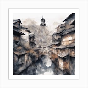 Chinese Village Art Print