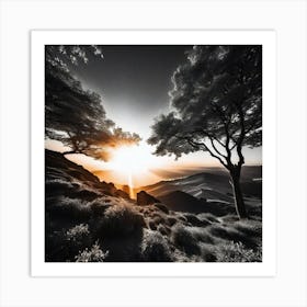 Sunset In Infrared Art Print