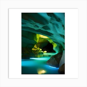 Blue Cave Art Print