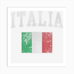 Vintage Italia Italian Flag Italy Men Women Art Print