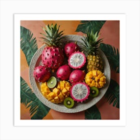 Tropical Fruit Plate 2 Art Print