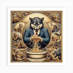 Wash Your Hands Filthy Animal Art Print 3 Art Print