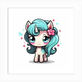 Cute Unicorn 662 Art Print