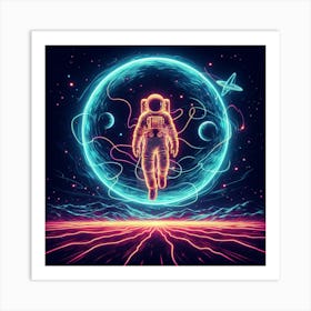 Spaceman In Space Art Print