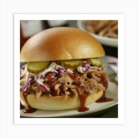 Pulled Pork Sandwich Art Print