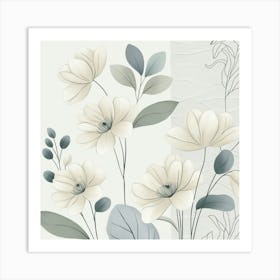 Leonardo Phoenix A Serene Illustration Of Japandiinspired Flor 0 (1) Art Print