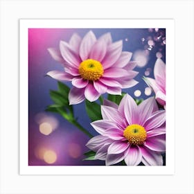 Dahlias Art Print