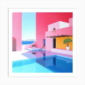 Pink Pool Art Print