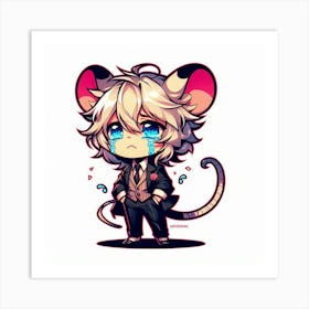 Cute Kawaii Mouse Art Print