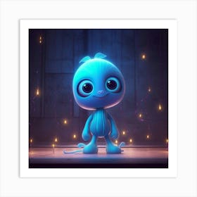 Blue Alien Art Print